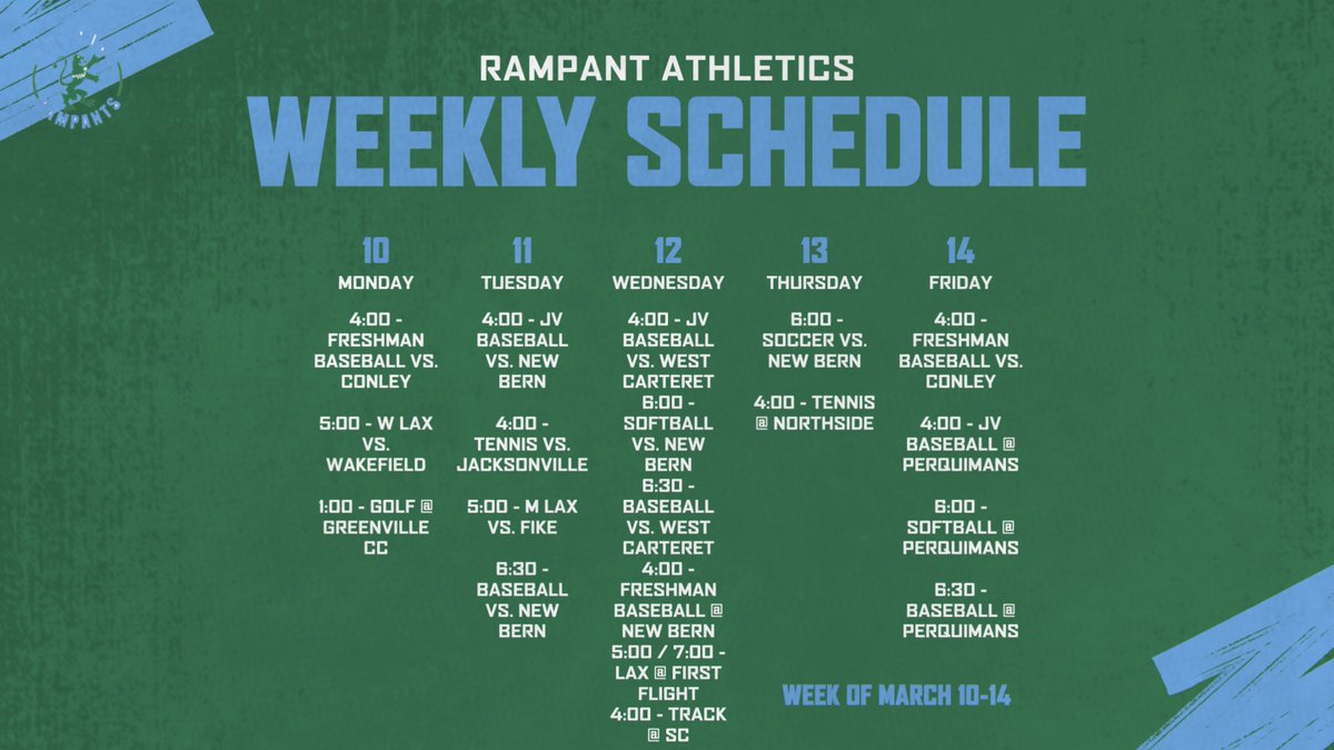 Busy week ahead for Rampant athletics!