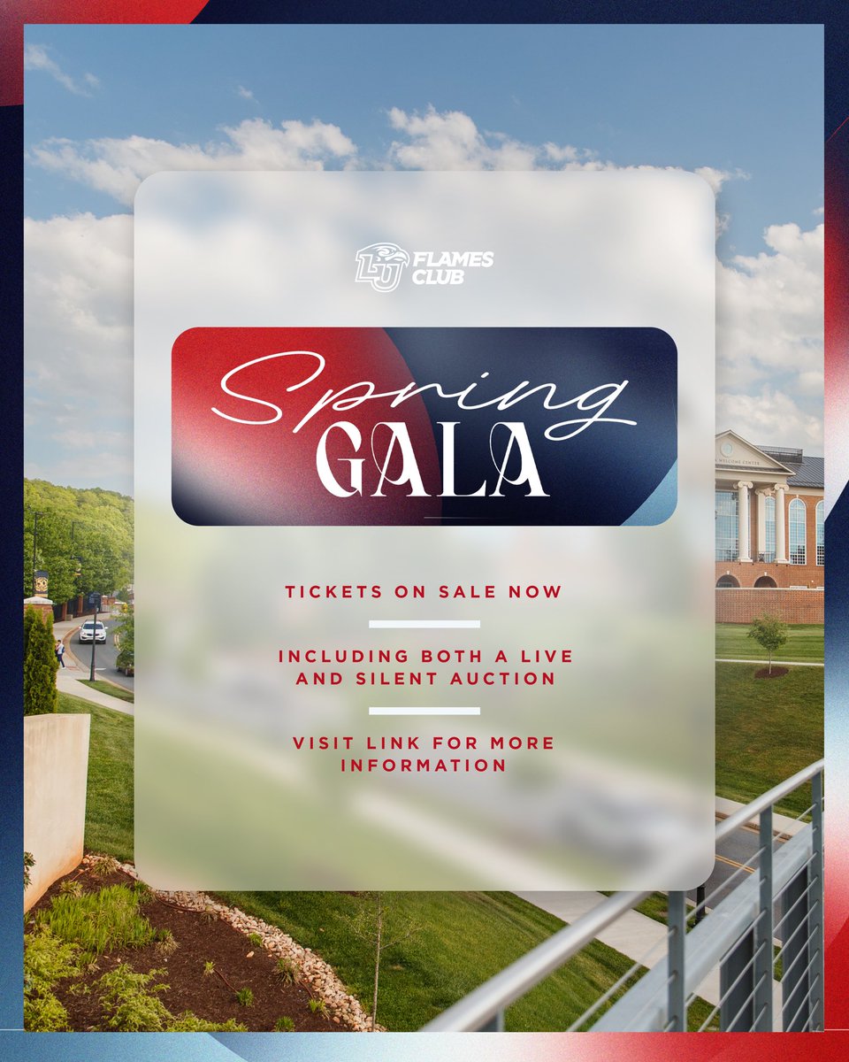 Tickets are on sale now for the 2nd annual Liberty Flames Spring Gala on May 3! 

Hear from our coaches and student athletes, and participate in a live and online auction featuring exclusive items and experiences.✨

Purchase your tickets below! 

clk.libertyflames.com/e/er?utm_mediu…