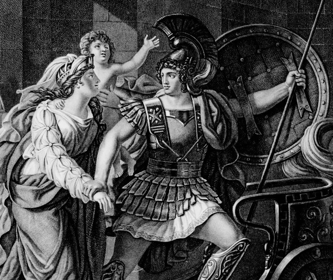 «Γιὰ τὴν γενιά μου τί ρωτᾶς, Τυδεΐδη μεγαλόψυχε;
Ὅπως τῶν φύλλων ἡ γενιά, τέτοια καὶ τῶν ἀνδρῶν.
Τὰ φύλλα χύνει ὁ ἄνεμος χάμου, κι' ἄλλα τὸ δάσος
φυτρώνει πάλι τὸ ἀνθηρὸ σὲ ὥρα ἐαρινή,
ἔτσι καὶ ἡ γενιὰ ἀνδρῶν φυτρώνει κι' ἀπολήγει.»

Ιλιάδα, Ραψωδία Ζ