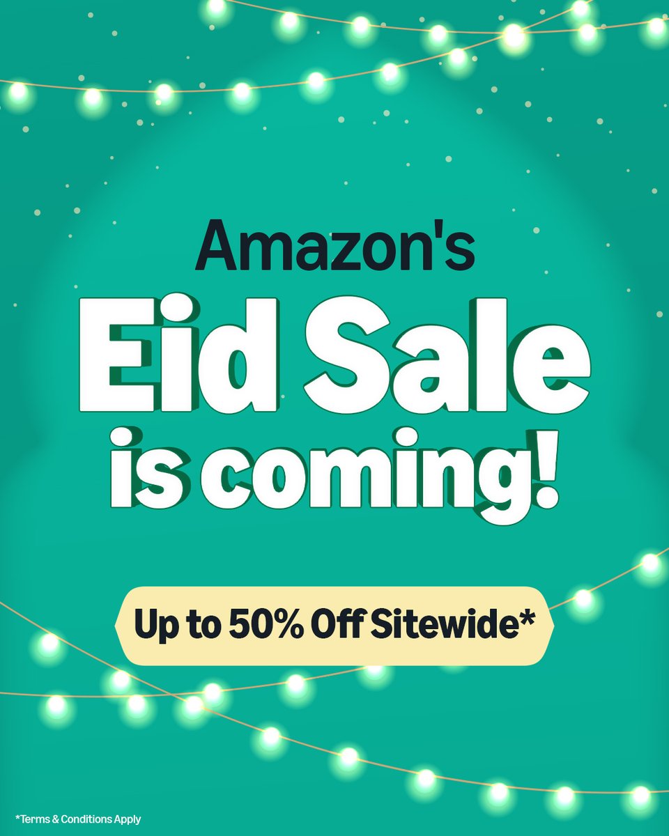 AmazonAE's tweet image. 🤫 Exclusive news! 
Amazon's Eid Sale is going to be huge! 😉 #EidDeals #AmazonAE