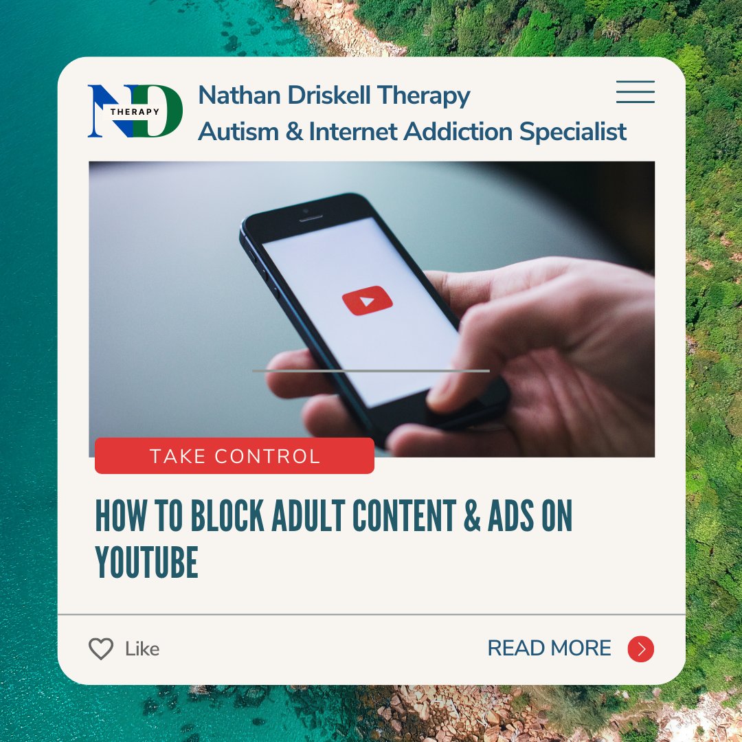 NathanDriskell's tweet photo. 🚨 Want to Block Adult Content &amp; Ads on YouTube? 🚨

YouTube’s algorithm can show inappropriate content! Take back control:

✅ Turn on Restricted Mode
✅ Block ads &amp; Shorts
✅ Manage screen time

Read the full guide here: https://t.co/FNc4iIG7QT

#youtube #socialmedia #ndtherapy https://t.co/Kcr2qfswLD