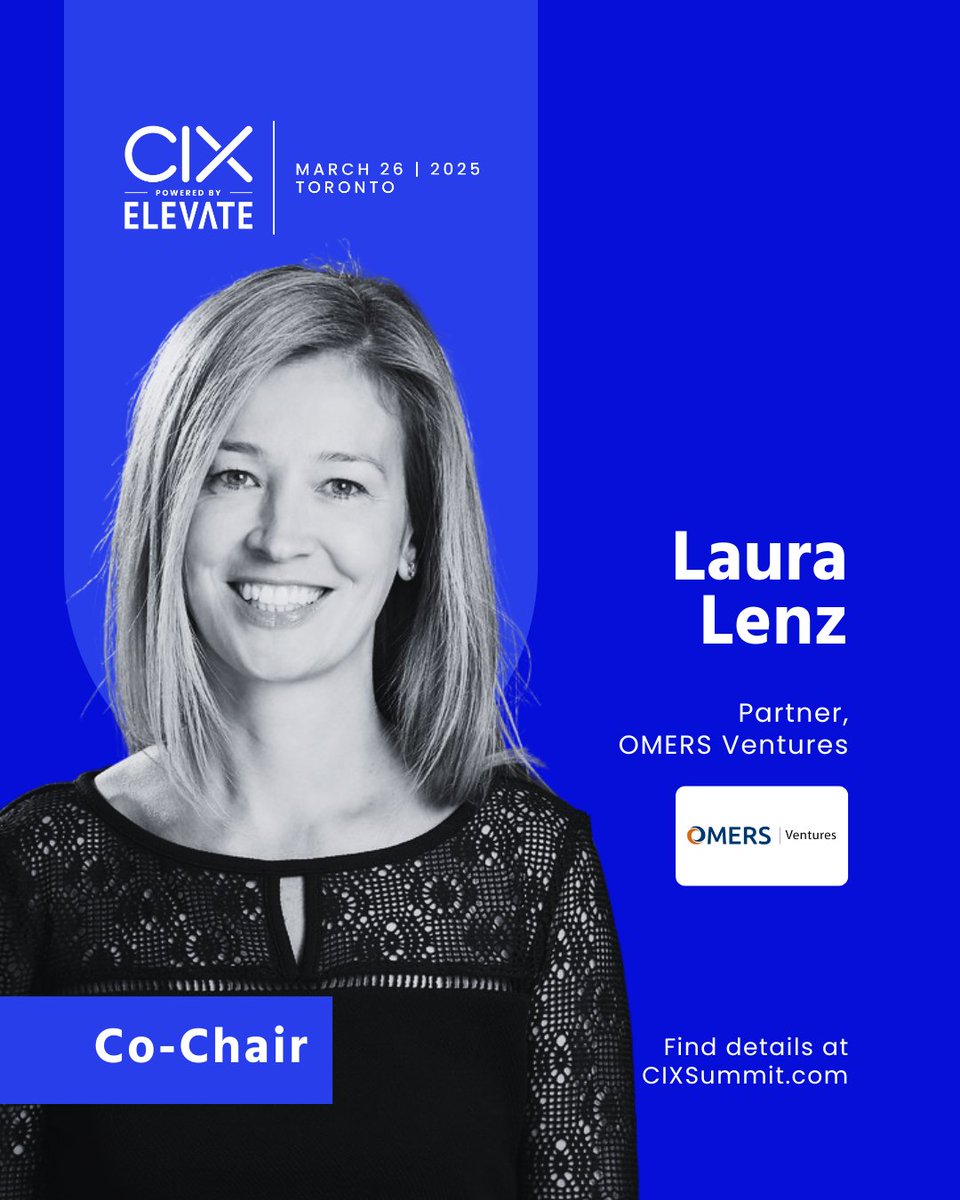 Laura Lenz (@lauralenz) on Twitter photo Proud to be a co-chair of the #CIXSummit again this year, alongside <a href="/PrashantMatta/">Prashant Matta</a> / <a href="/PanacheVC/">Panache Ventures</a>. Drop a comment if you're planning to attend.
<a href="/CIXCommunity/">CIXCommunity</a> <a href="/ElevateTechCA/">Elevate</a> Proud to be a co-chair of the #CIXSummit again this year, alongside <a href="/PrashantMatta/">Prashant Matta</a> / <a href="/PanacheVC/">Panache Ventures</a>. Drop a comment if you're planning to attend.
<a href="/CIXCommunity/">CIXCommunity</a> <a href="/ElevateTechCA/">Elevate</a>