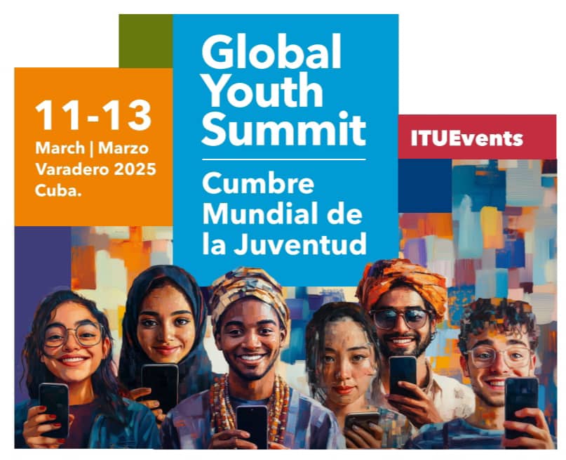 Estamos a pocas horas de que se inicie la Cumbre Mundial de la Juventud, convocada por la Unión Internacional de Telecomunicaciones. #Cuba🇨🇺 abre sus puertas a las juventudes del mundo, para diseñar un futuro cada vez más digital, inclusivo y sostenible para todos. ¡Bienvenidos!