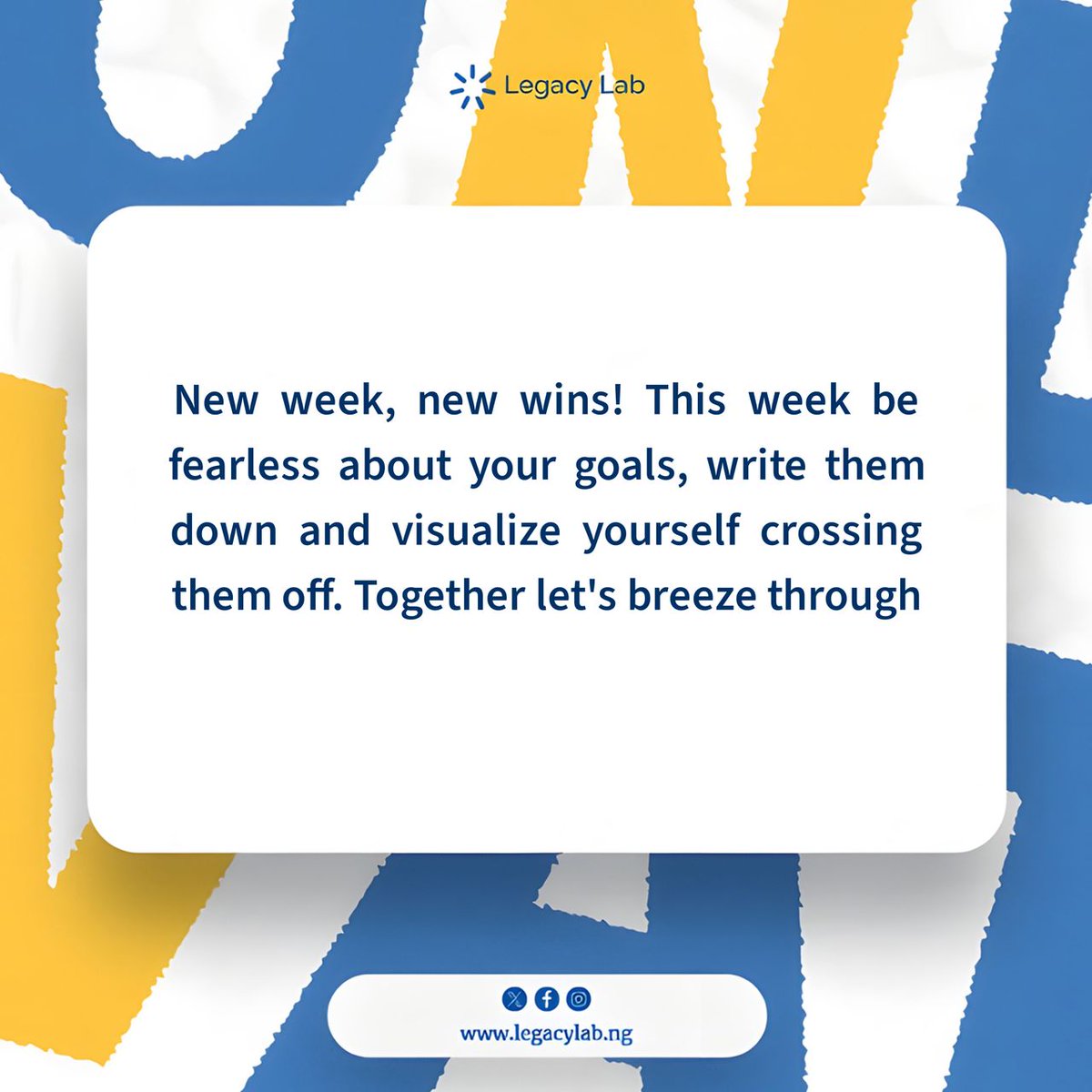 legacylabng's tweet image. Let&apos;s start Monday with the energy of a thousand focus up and running.
Remember,every project you tackle brings you closer to your next big breakthrough.Let&apos;s create and inspire together this week.
#MondayMotivation #Legacylab
#Careergrowth #DigitalInnovation
#CareerDevelopment