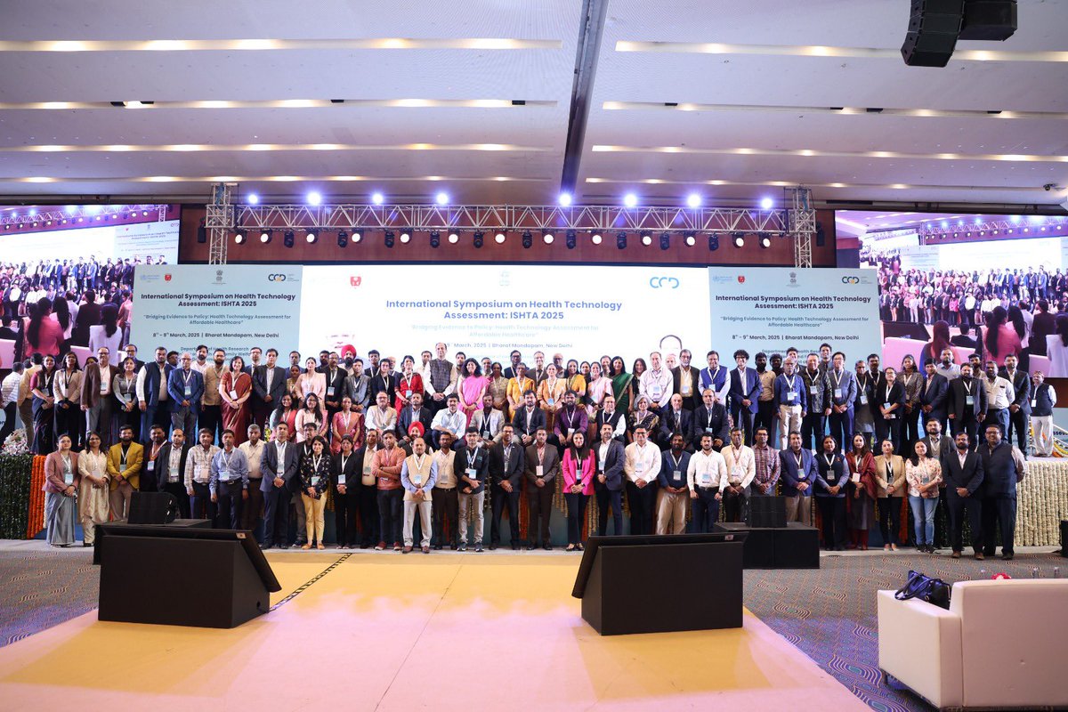 DrRajsekar's tweet photo. International Symposium on Health Technology Assessment: ISHTA 2025- Bridging Evidence to Policy: Health Technology Assessment for Affordable Healthcare on 8 &amp; 9th March 2025 at Bharat Mandapam New Delhi was attended by National and International Public Health Experts. https://t.co/thC3qc0mvv