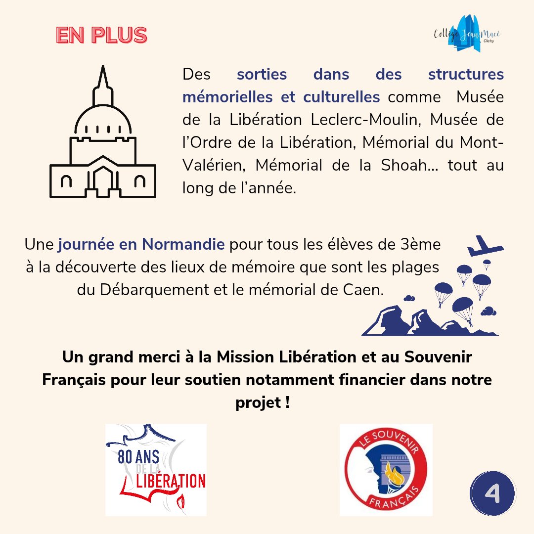 Le collège Jean Macé a obtenu le label "Mission Libération" de l'État pour son projet sur Clichy pendant la Seconde Guerre mondiale. <a href="/acversailles/">Académie de Versailles</a> <a href="/Mission80ans/">Mission Libération</a> <a href="/villeclichy/">Ville de Clichy-la-Garenne</a>
