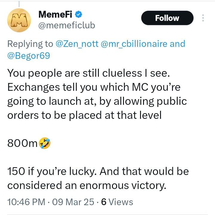 cryptouser_9's tweet photo. Memefi is saying that if $PAWS reaches a $150M market cap, it would already be lucky. 😒

What do you think?
🔼 More than that 👍
🔽 Less than that 👎

#Blum #hamster #PAWS #Nodepay #layeredge #PAWSUPFAM #notpixel $zoo #pawslaunch $px https://t.co/1t42P9IoE7