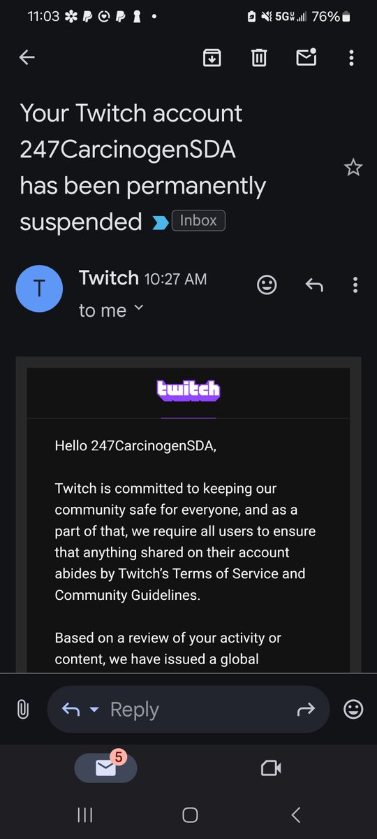 okay <a href="/TwitchSupport/">Twitch Support</a> I sent a ticket to authorize this as a waiting room channel and some fuckers still reported it and got it suspended anyway

very special fuck you to whoever reported this channel, you are actively fucking with my livelihood at a time where money is extremely