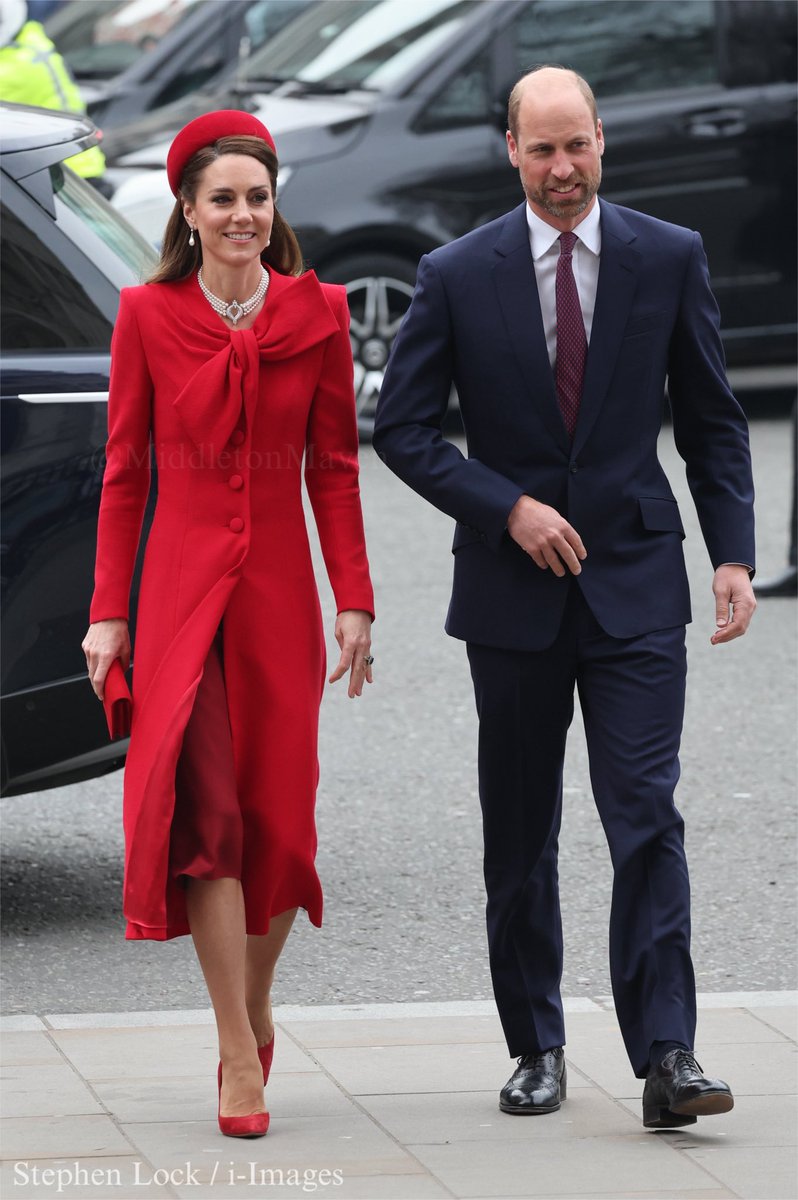 The Prince &amp; Princess of Wales arrive <a href="/wabbey/">Westminster Abbey</a> for the #CommonwealthDay service.