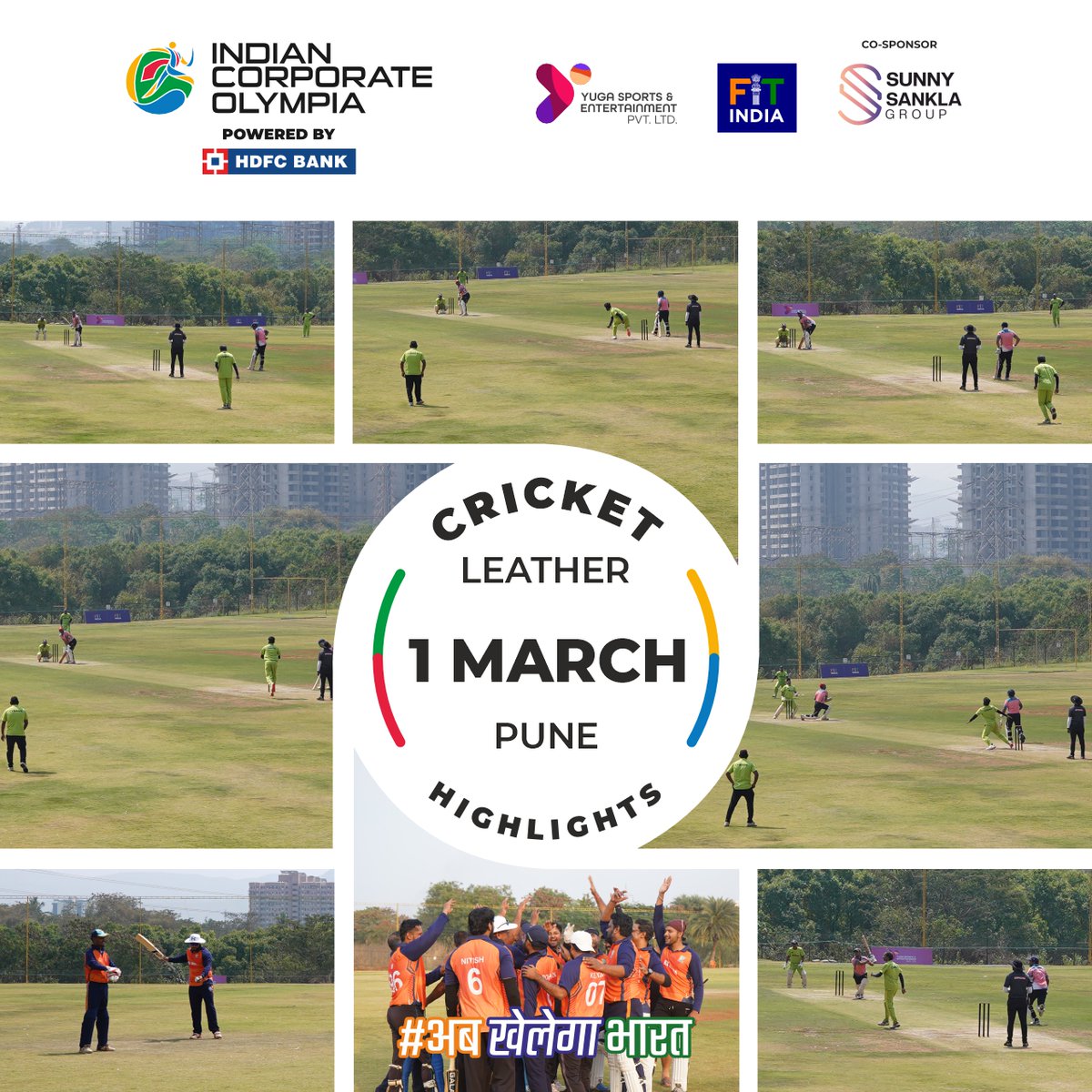 PlayICO's tweet photo. Cricket Leather Ball - Semi-Finals | March 1 🏏🔥 High-intensity clashes, nail-biting moments, and teams giving it their all!
#AbKhelegaBharat #अबखेलेगाभारत #ICO #Yuga #Sports #CorporateSports #Sportsindia #CorporateIndian #NewIndiaFitIndia #FitIndiaMovement #HDFC #FICCI https://t.co/AXuDuG8DMm