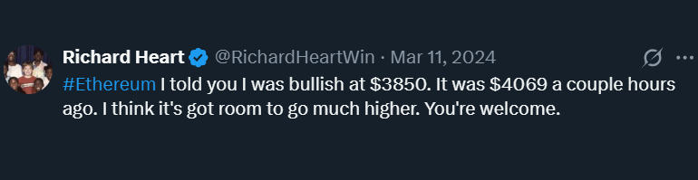 eejit_john's tweet photo. Exactly 1 year ago, Richard Heart on Ethereum. https://t.co/QC4gJRyd1e