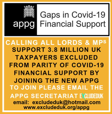 ExcludedUK's tweet image. WELCOME ABOARD!!

Thank you to Tom Morrison MP, @LibDems for Cheadle, for being the latest member to join our new APPG!

AS SECRETARIAT FOR THE NEW ‘GAPS IN COVID-19 FINANCIAL SUPPORT’ APPG, #ExcludedUK, would like to welcome all Lords and MPs as new members.
 
To join by either…