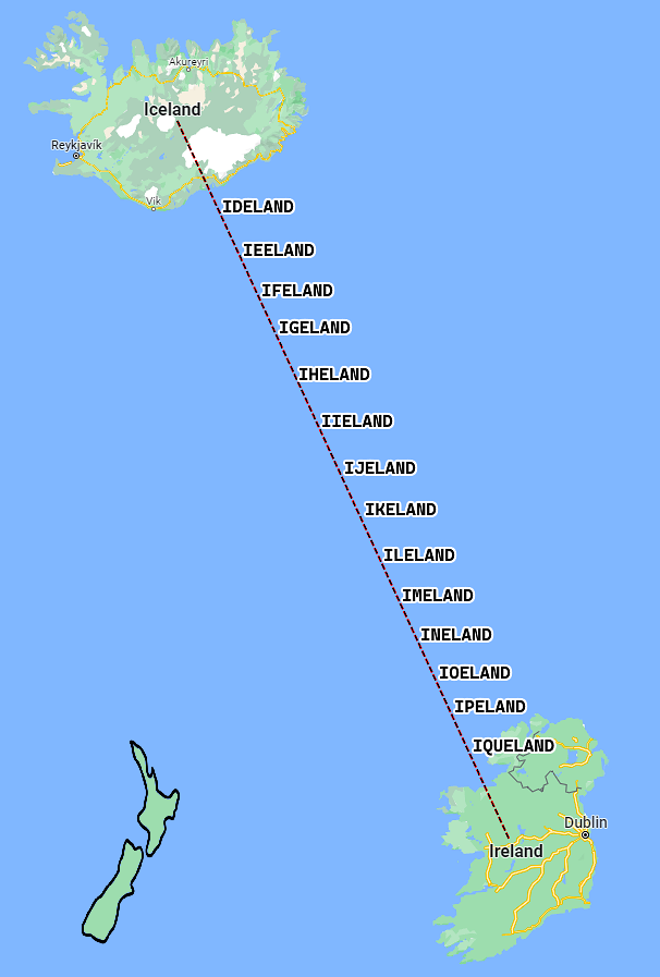 TerribleMaps's tweet photo. Mapping the land between Iceland and Ireland https://t.co/XrSXXuPE0K