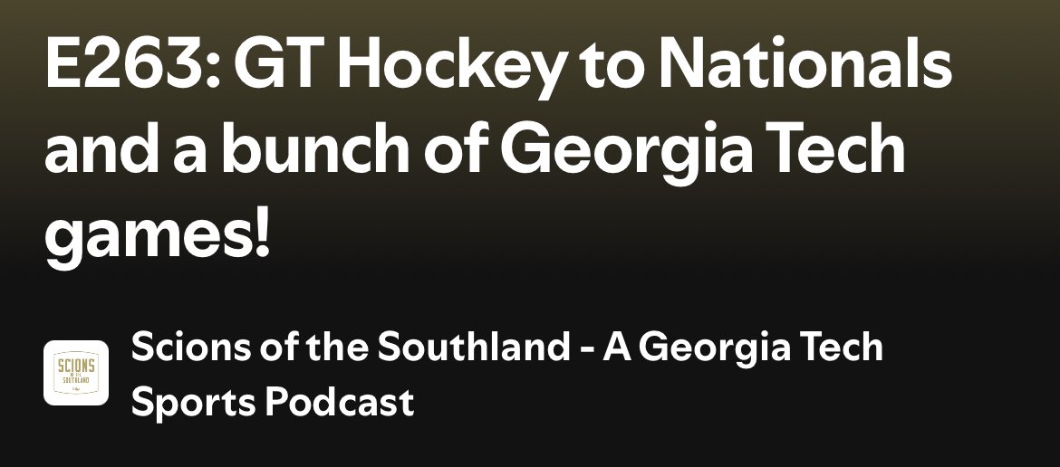 Georgia Tech Hockey (@gt_hockey) on Twitter photo Check out Andy Hildrum and Zach Keschner on the new Scions of the Southland podcast! <a href="/FTRSBlog/">From the Rumble Seat</a> Check out Andy Hildrum and Zach Keschner on the new Scions of the Southland podcast! <a href="/FTRSBlog/">From the Rumble Seat</a>