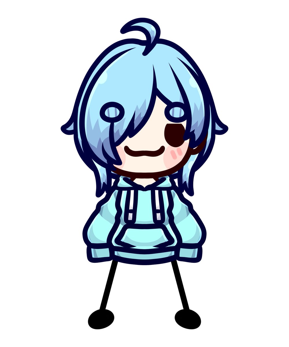 Lil Mono!
Similar to BB he's all hair bones!
This was also a comm from my friend <a href="/KingMonolith/">KingMonolith (ENVTuber)</a>  of his 2d Lil Mono Model, as tricky as it was, hes fully expression-able with blinks, smiles and a talking mouth!
I've made a time lapse of this one that I will leave in the replies.