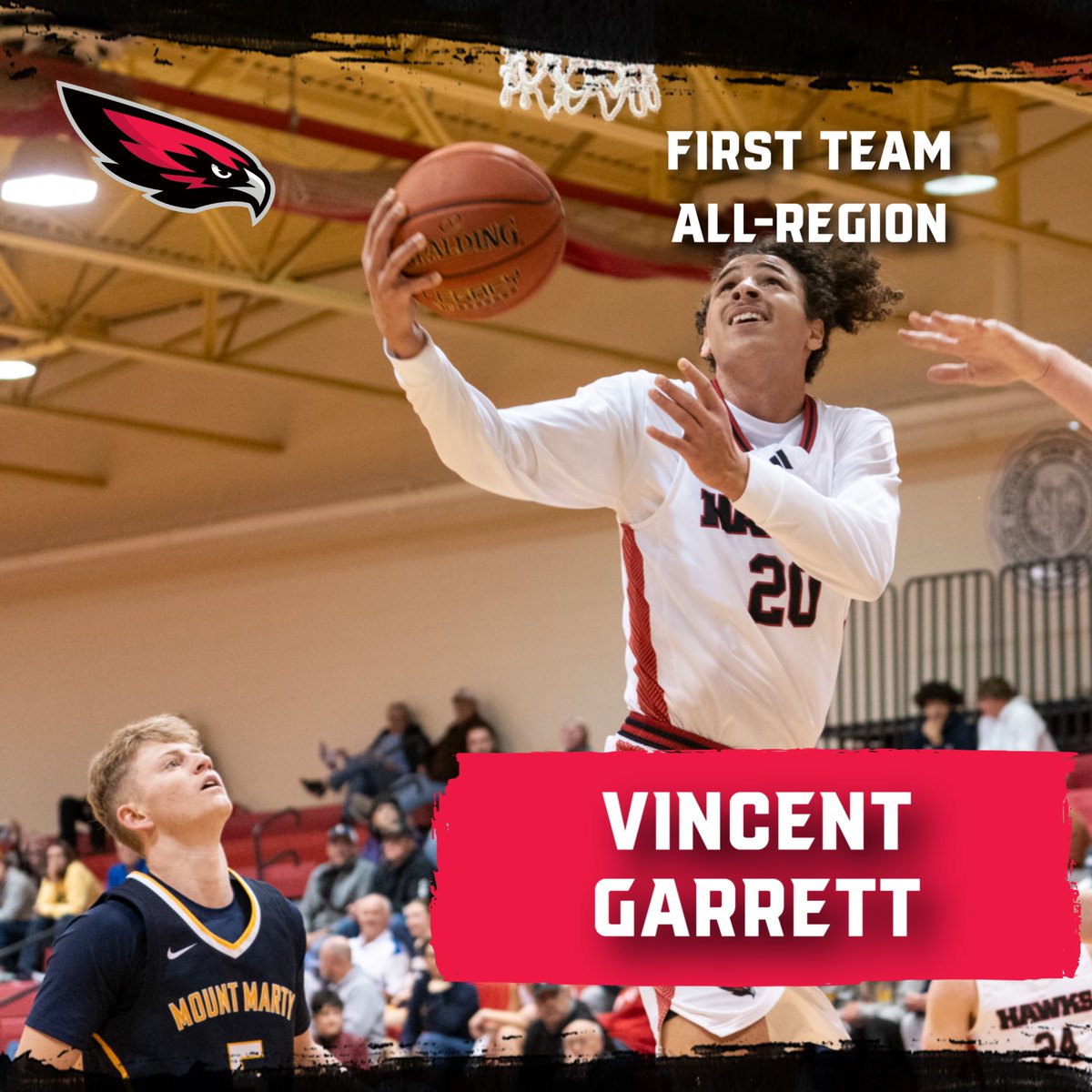 𝐅𝐢𝐫𝐬𝐭 𝐓𝐞𝐚𝐦 𝐀𝐥𝐥-𝐑𝐞𝐠𝐢𝐨𝐧!

Congrats to Vincent Garrett!

During his sophomore season with the Hawks, Garrett led the entire ICCAC in scoring with 22.2 points per game, which were 4.2 more points than his closest competitor!

#ClawsDown | 🔴⚫️⚪️🏀