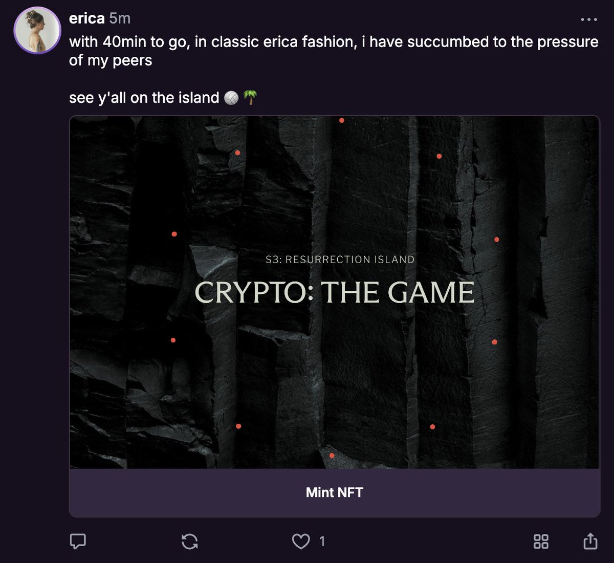 temporarily back on X to participate in <a href="/cryptothegame_/">Crypto: The Game</a>