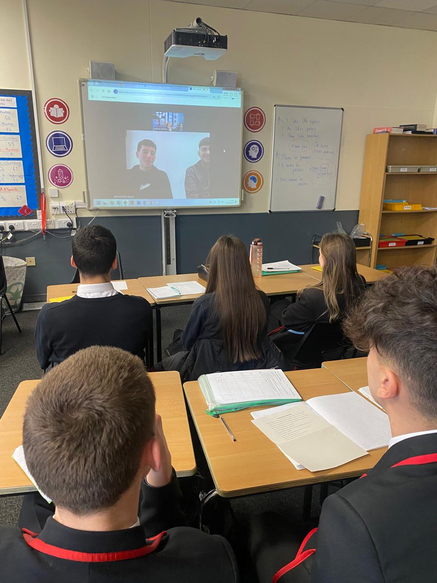 MCHSModLang's tweet photo. On Friday, the AH class participated in another Zoom chat with Spanish pupils from Galicia, a region in the northeast of Spain. https://t.co/Jjv6vhYZeL