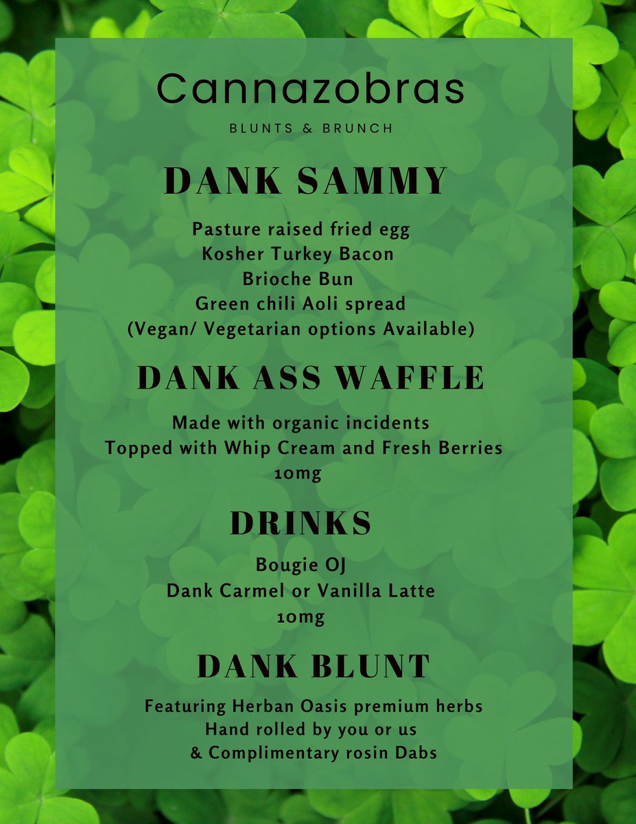 NMBriefRelief's tweet photo. Indulge in a scrumptious brunch spread while enjoying the company of fellow cannabis enthusiasts. Whether you're a seasoned smoker or just looking to relax and unwind, this event is the perfect opportunity to kick back and enjoy some good company.

https://t.co/9KspTUzTST https://t.co/dJrwrKzbGi