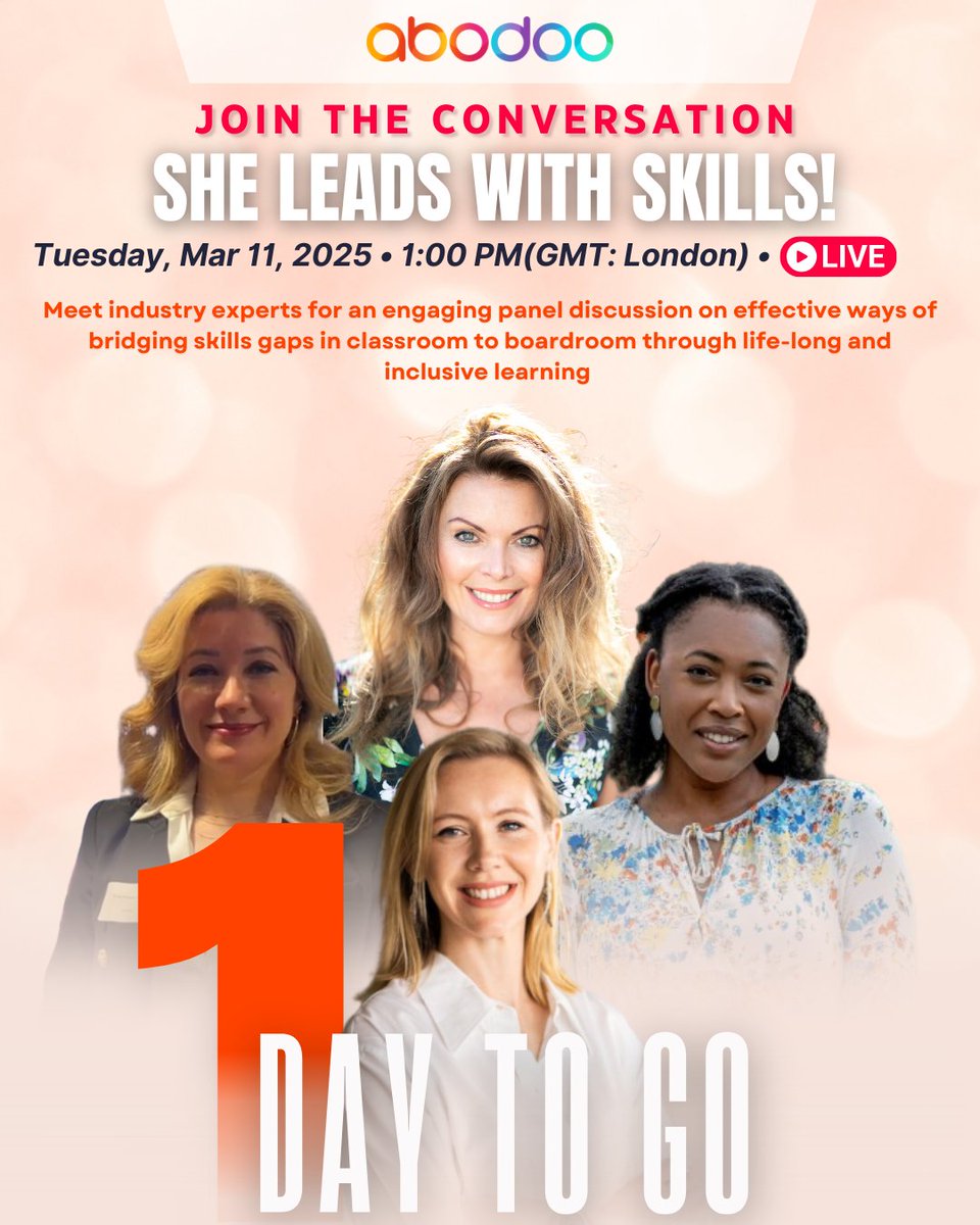 🚨 Can’t Keep Calm… Because Tomorrow is the Panel Discussion! 🚨

📅 Save the Date: 11th March 2025 | ⏰ Time: 13:00-13:45 (GMT-London) 📹 Live Streaming: lnkd.in/eviE_UAB
#IWD2025 #SheLeadsWithSkills #PanelDiscussion #Lifelonglearning #Skillsdevelopment #WomenInSTEM