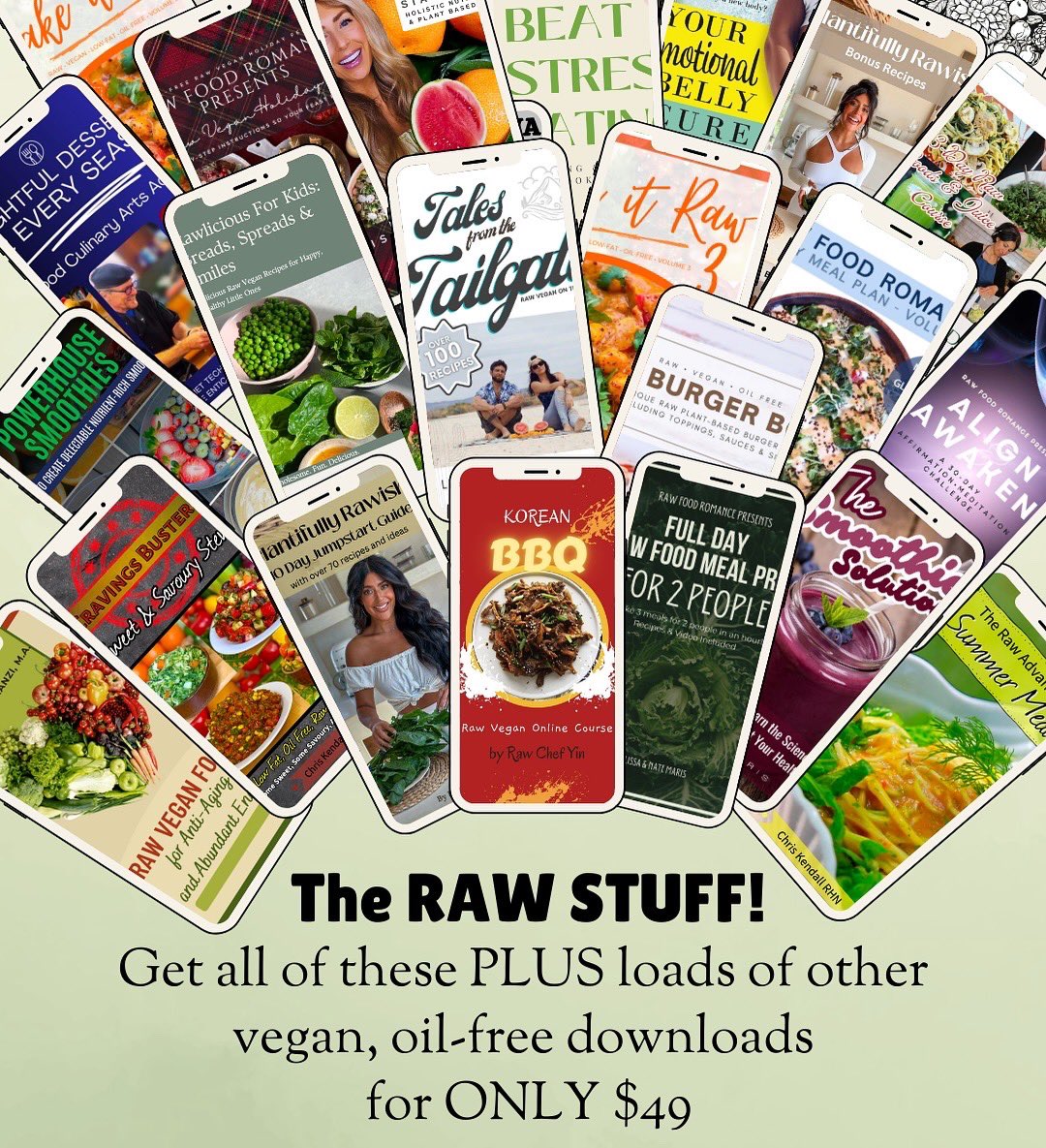 Chris Kendall RHN (@therawadvantage) on Twitter photo ⏳Less than 17 hours left before the Vegan Health Bundle disappears!⏳
Get 80+ ebooks, courses & guides worth over $5400 for just $49 before it slips away, check it all out👉 bit.ly/NewVeganHealth… 🔥
Ps <a href="/rawfoodromance/">Lissa’s Raw Food Romance</a>’s Burger Book is INCLUDED in the bundle with 80+ others! ⏳Less than 17 hours left before the Vegan Health Bundle disappears!⏳
Get 80+ ebooks, courses & guides worth over $5400 for just $49 before it slips away, check it all out👉 bit.ly/NewVeganHealth… 🔥
Ps <a href="/rawfoodromance/">Lissa’s Raw Food Romance</a>’s Burger Book is INCLUDED in the bundle with 80+ others!