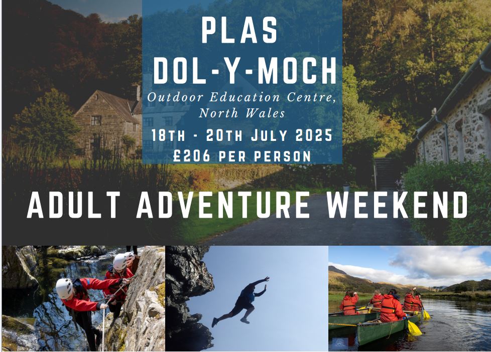 Fancy joining us at Plas Dol-y-Moch for an adult adventure weekend course?

📅18th - 20th July 2025

For more information click here tinyurl.com/Adultweekend