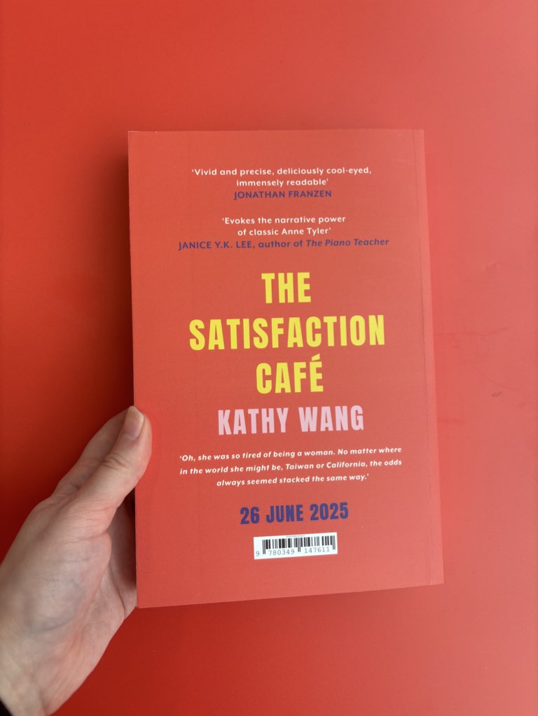sending emails about this sunny book to brighten a grey day…

THE SATISFACTION CAFE by Kathy Wang is out in June &amp; we just got a quote from none other than ANN PATCHETT: “insightful, necessary &amp; beautiful” 

i love this book! i want to press it into the hands of everyone i love!