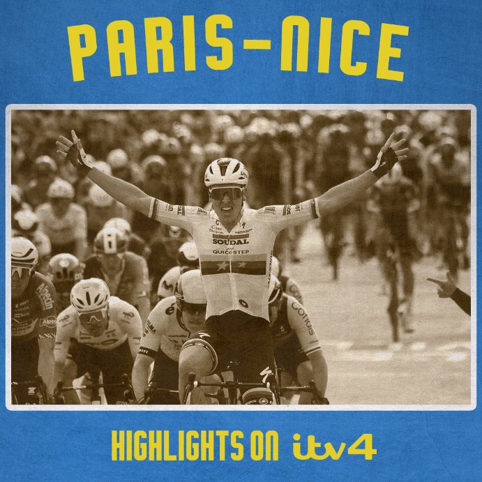 Don't forget to join us for highlights from stage 2 of Paris-Nice on ITV4 at 7pm tonight ⏰