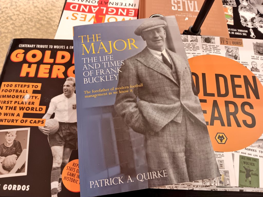 Back in stock: as recommended by Clive Corbett in the Wolves matchday programme, The Major: the Life and Times of Frank Buckley is the definitive story of a great football innovator and #WWFC figure, by the late Patrick Quirke, much loved and respected club historian.📚⚽️🐺