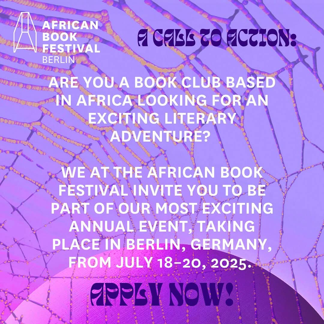 MacondoLitFest's tweet photo. Here's an exciting opportunity for Book Clubs! 
Apply via: 

✉️ info@interkontinental.org
📅 31 March 2025

#afrolit #afroliterd #bookclubs #abf25
#BookClubs #AfricanBookFestivalBerlin https://t.co/8VCEdGXEEe