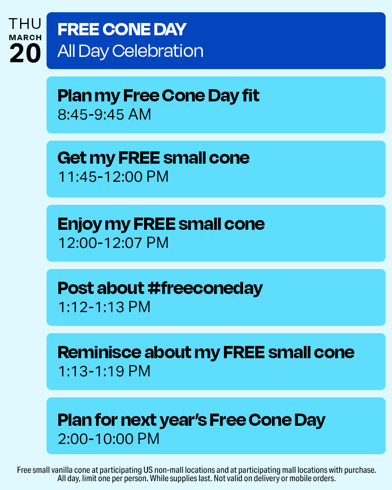 🍦REMINDER🍦mark your calendars for #FreeConeDay on the first day of spring—March 20th—so you have plenty of time to enjoy a FREE small cone on us!
