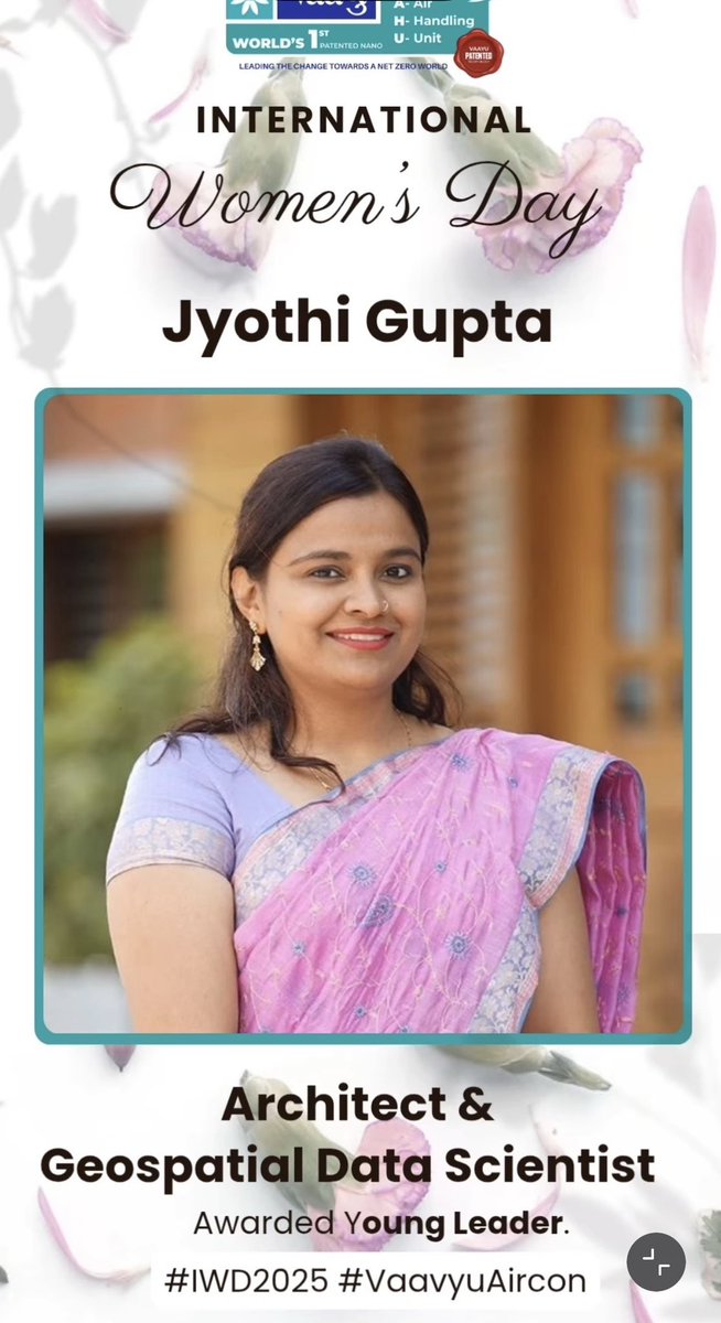 On #IWD2025 and every day, from VAAYU INDIA celebrate the women leaders who inspire and drive change. Thank you Dr. PRIYANKA MOKSHMAR <a href="/ISHRAE/">SHANTANU JOSHI</a> Headquarter @ASHRAE #ForAllWomenAndGirls #VaavyuAircon Happy #InternationalWomensDay!
linkedin.com/posts/jyothi-g…