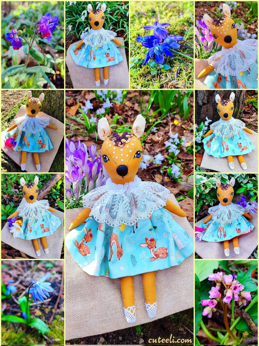 Deer Faline enjoys the tender beauty of #spring. In an instant, so many different #flowers appeared in her forest. Spring is truly a miracle, she thinks...
🌺🦌🌺
#cuteeli #art #toys #gifts #animals #deer #nature #positive #present #handmade #cute

🎁➡️ cuteeli.com/deer_faline