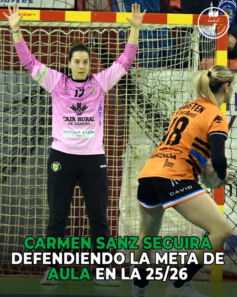 📣🟢 <a href="/menchu47/">Carmen Sanz</a> seguirá siendo 𝐠𝐮𝐚𝐫𝐝𝐢𝐚𝐧𝐚 de <a href="/BmAulaCultural/">CD Balonmano Aula</a> la próxima temporada

🎙️La guardameta extiende un año más su vínculo con el club vallisoletano y cumplirá su undécima campaña como blanquiazul

🧤 ¡Todo un seguro de vida!

#⃣ #LigaGuerrerasIberdrola #Balonmano