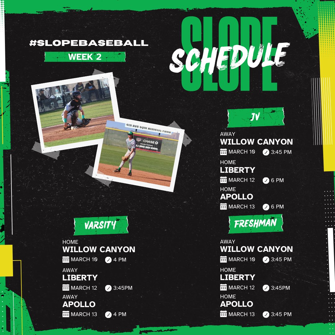 Week 2: LETS GOOOOO #SLOPEBASEBALL 
#sunnyslopebaseball #govikings