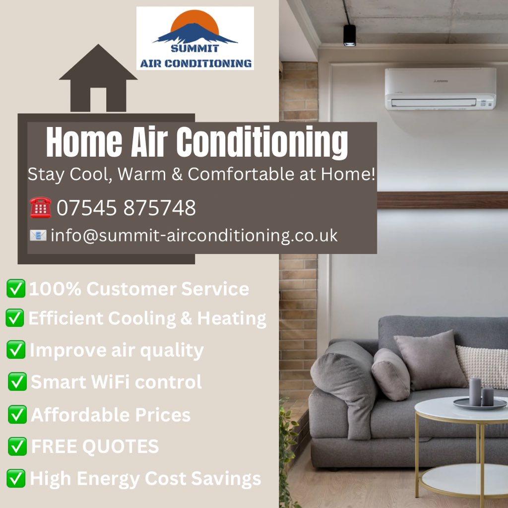 Please Share this post to help support our local Air Conditioning business. Thanks all 🙌🏼
Visit our website for more information: summit-airconditioning.co.uk