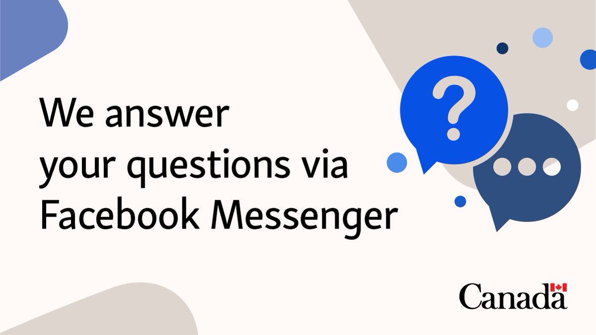 CitImmCanada's tweet photo. You can ask us general questions directly via Facebook Messenger from 9:00 am Monday to 5:00 pm Friday (ET): https://t.co/2LYxl41ryJ 

Please do not share any personal information with us via our social media platforms, and note that we are unable to respond to questions about specific cases or ongoing applications.