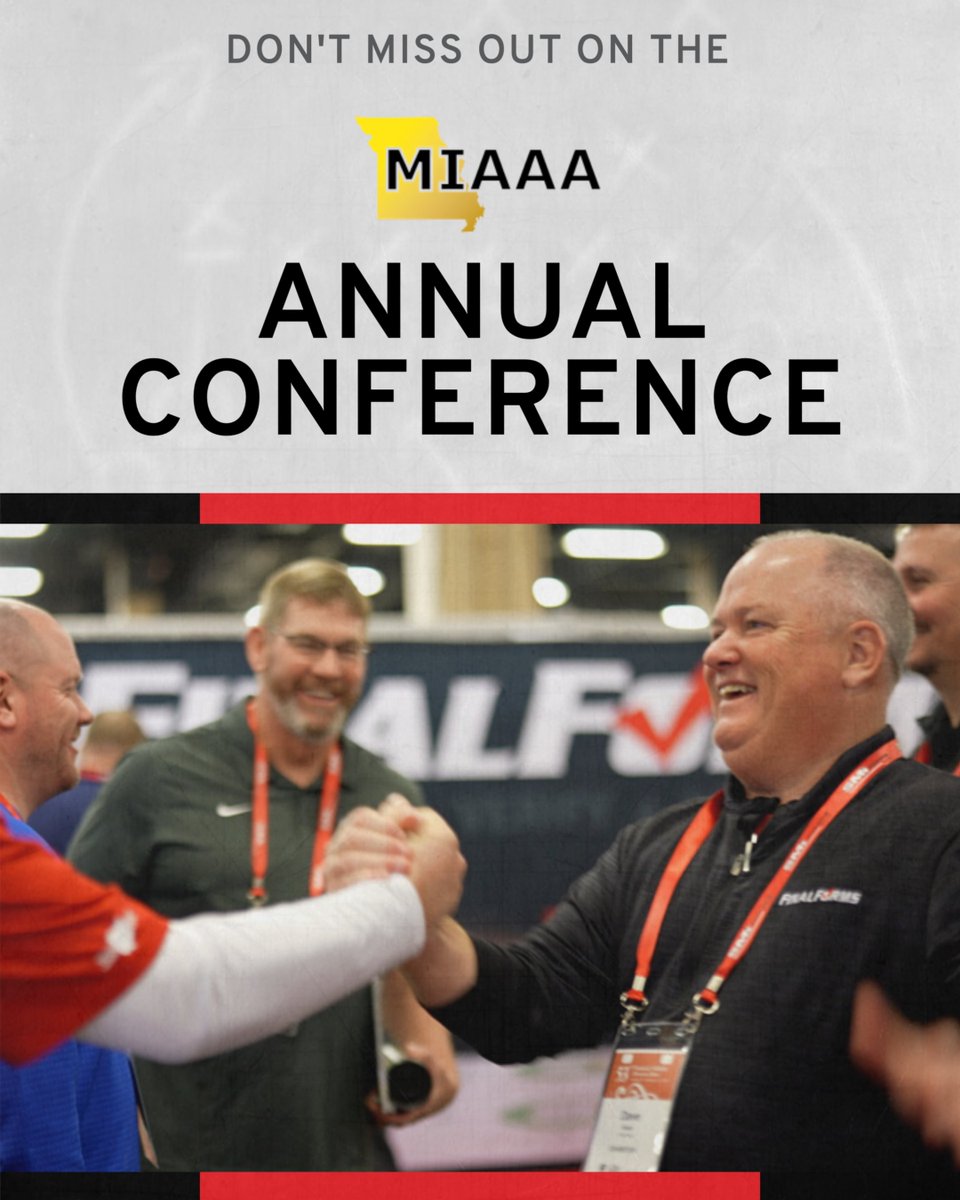 🚨 Missouri ADs! 🚨

We’re less than 30 days away from MIAAA on April 6-7! Get ready to connect and see how FinalForms helps schools streamline compliance, communication, and operations.

✅ Register now: hubs.ly/Q039Zg_l0

📍 Stop by our booth and let’s connect—see you in
