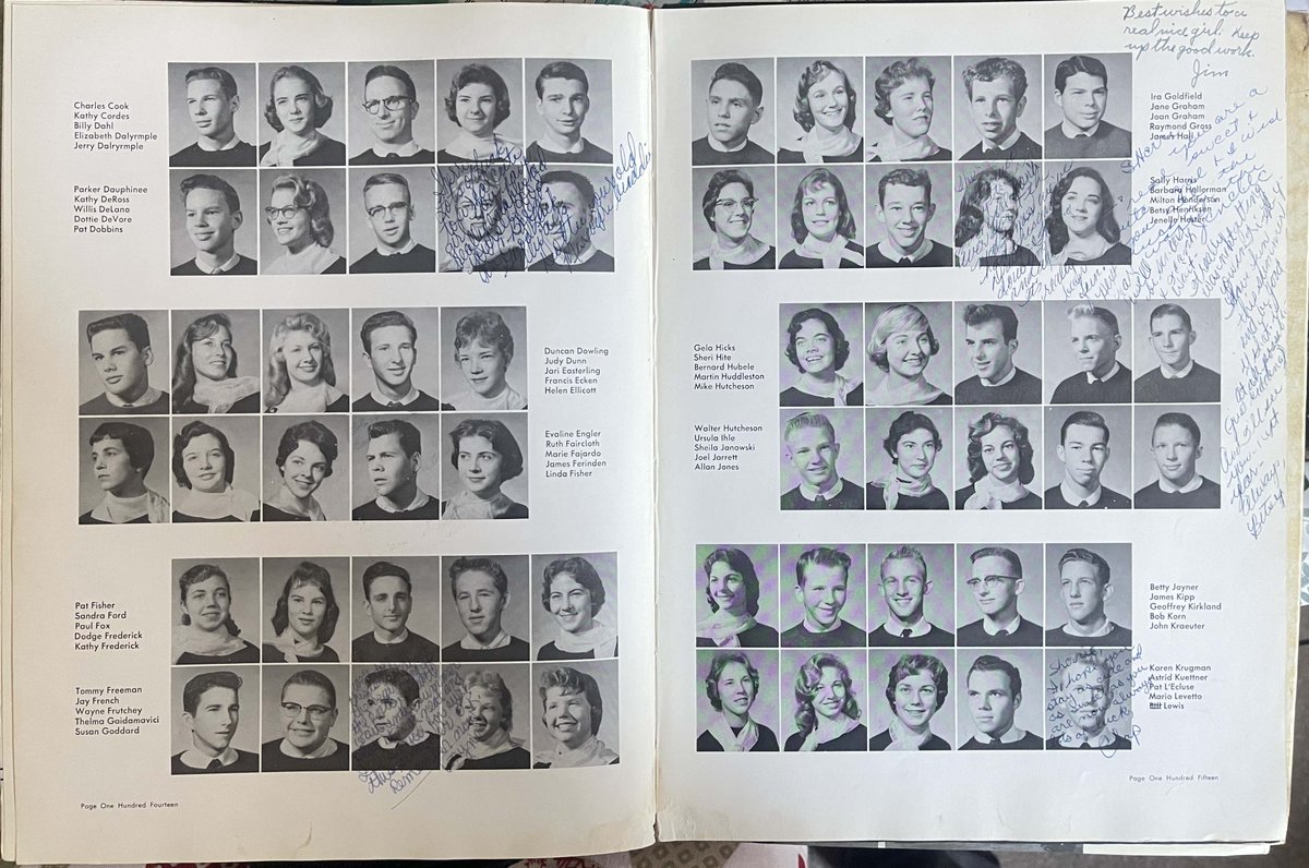 TheHiteReport's tweet photo. Before text messages and selfies, there were handwritten notes in yearbooks and Polaroid smiles. ๐
Shere Hite 1959 Sandcrab Yearbook from Seabreeze High is pure heart.
#HiteResearchFoundation
#ShereHite
#TheHiteReport
#SweetMemories
#VintageHighSchool
#DaytonaNostalgia https://t.co/E9yRGZ2zvo