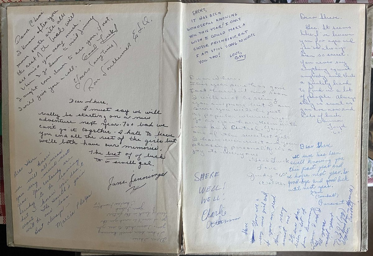 TheHiteReport's tweet photo. Before text messages and selfies, there were handwritten notes in yearbooks and Polaroid smiles. ๐
Shere Hite 1959 Sandcrab Yearbook from Seabreeze High is pure heart.
#HiteResearchFoundation
#ShereHite
#TheHiteReport
#SweetMemories
#VintageHighSchool
#DaytonaNostalgia https://t.co/E9yRGZ2zvo