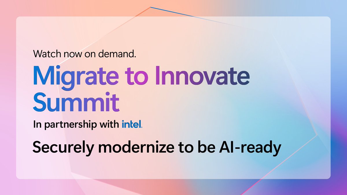 AzureSQL's tweet photo. Join @mauridb and other Microsoft experts as they show what’s possible by modernizing your SQL and .NET workloads. Register for this FREE event today: https://t.co/ygKwizsXmI #AzureSQL #Intel https://t.co/p75yvAVA3j