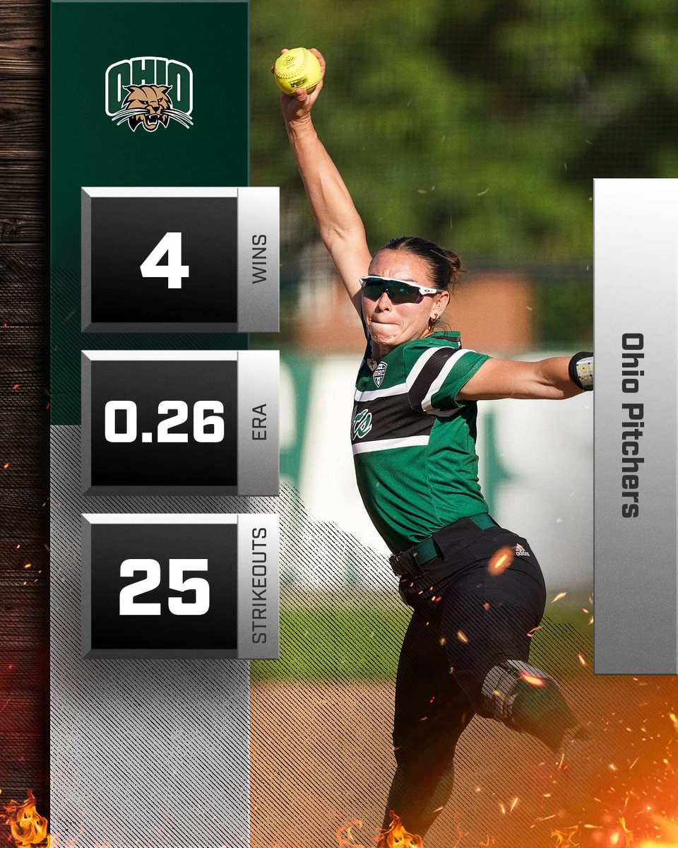 Another stellar weekend in the books for the Ohio pitchers! Four wins, a 0.26 ERA, one earned run allowed and 25 strikeouts and a no-hitter from Skipp!

Even better, Ohio is at the OSF this week!! Comes out Thursday and Saturday to see all the action for yourself!

#OUohyeah