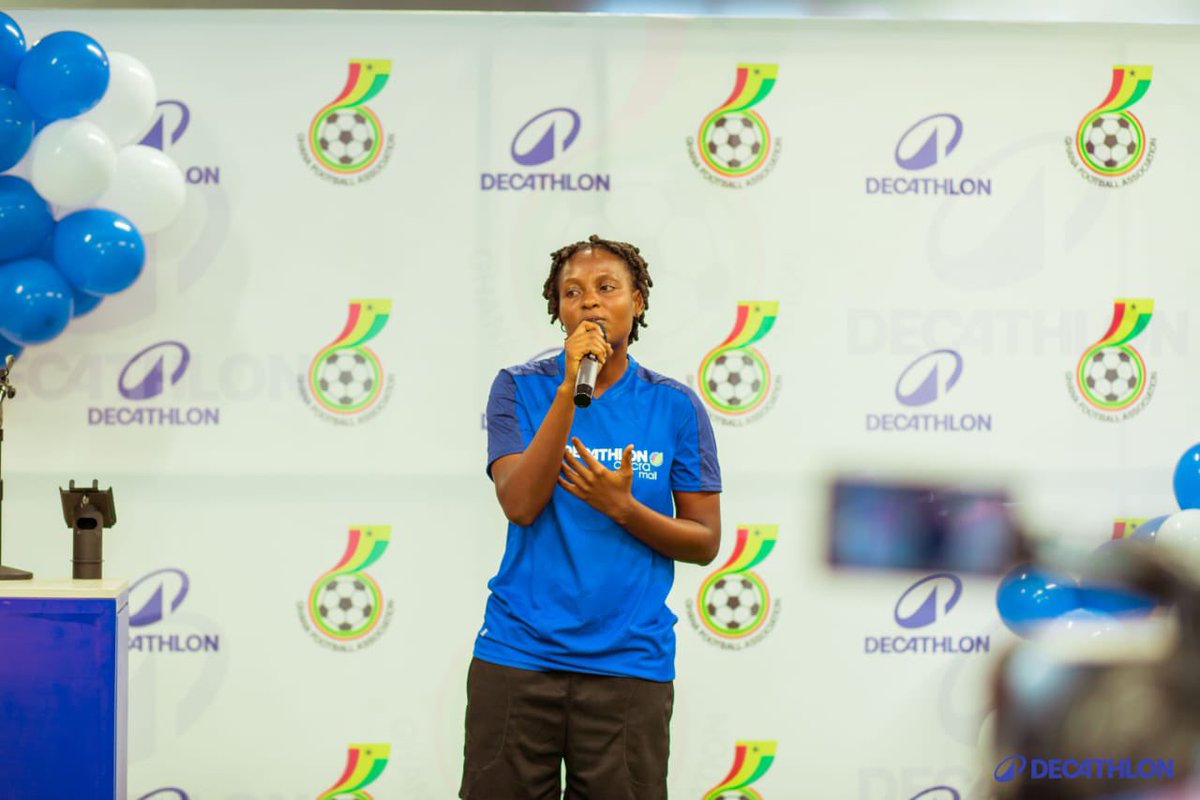 faradayghana's tweet photo. It was a great honour to perform again at the  @DecathlonGhana x @ghanafaofficial partnership renewal. As the Creative Director of Echoes From Faraday (@wb_worldbest ) I’m very excited to see our community continue to grow.

#echoesfromfaraday https://t.co/9chzCSVe6f