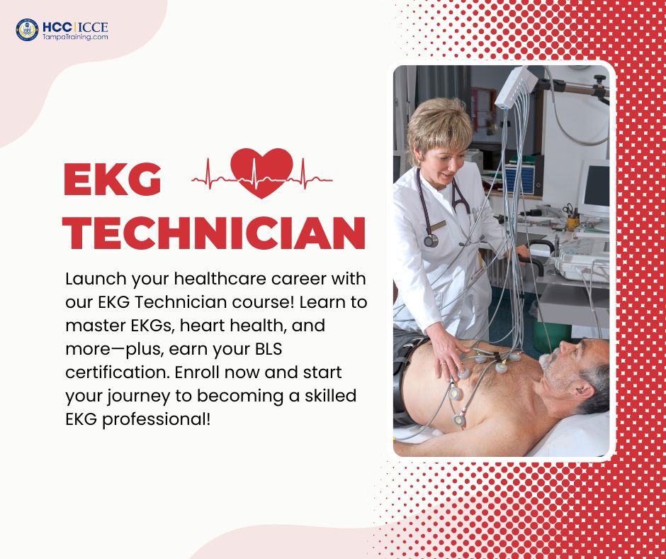 Ready to take your healthcare career to the next level? Our EKG Technician course equips you with the skills to master EKGs, understand heart health, and earn your BLS certification. 🌟 Enroll today and start making an impact in just a few weeks! 💓 
.
.
#HealthcareCareers