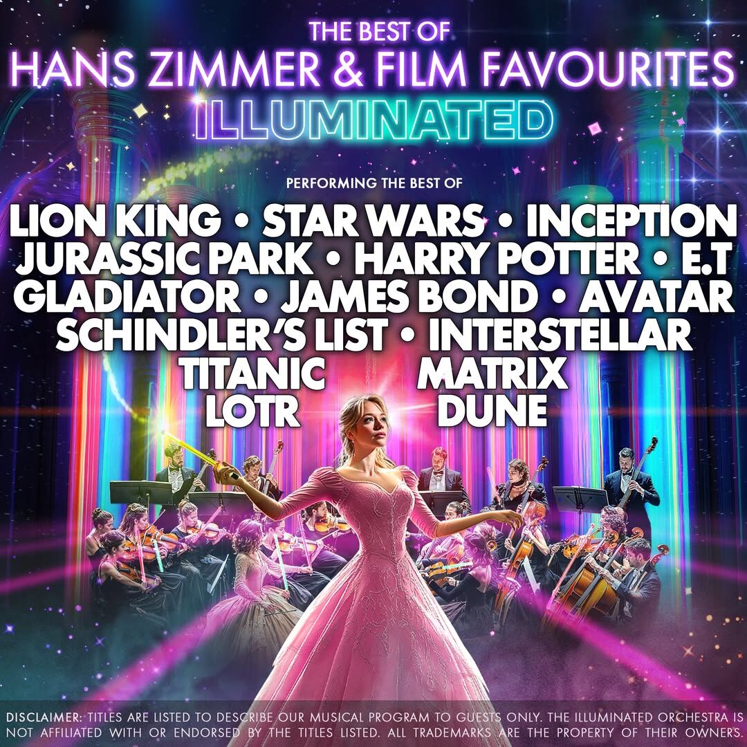 TheTouristTrail's tweet image. 🎬 The Best of Hans Zimmer – Illuminated (Early Show) 🎶✨
📍 Shrewsbury Abbey, Shropshire
⏰ 29 May, 6PM
🔗 thetouristtrail.org/events/shrewsb…

#HansZimmer’s greatest scores performed live with a stunning light show! 🎻✨ 

🎟️ Tickets selling fast! #FilmMusic #LiveOrchestra