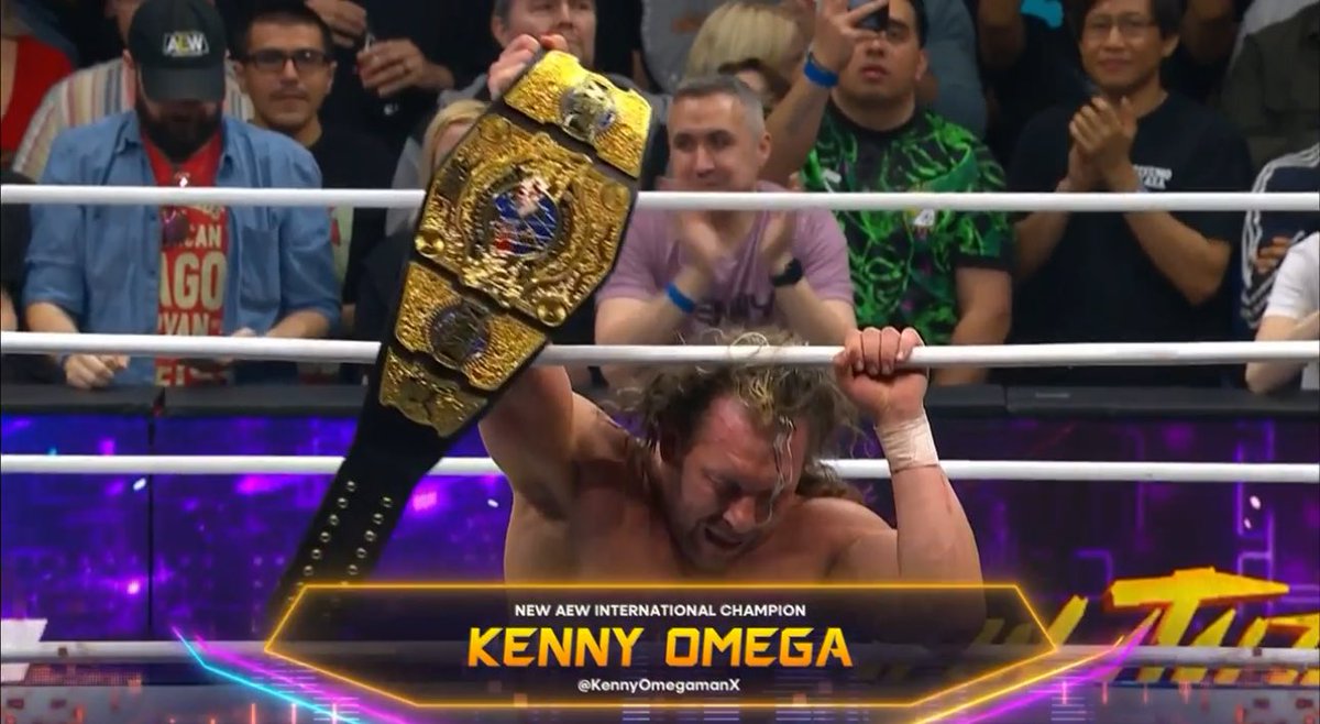 Huge congratulations <a href="/KennyOmegamanX/">Kenny Omega</a> on becoming our new AEW International Champion. You deserve it. I'm so proud of you. You've proved once again why your the greatest wrestler of all time. Sending you lots of love.. ❤️🏆🥰