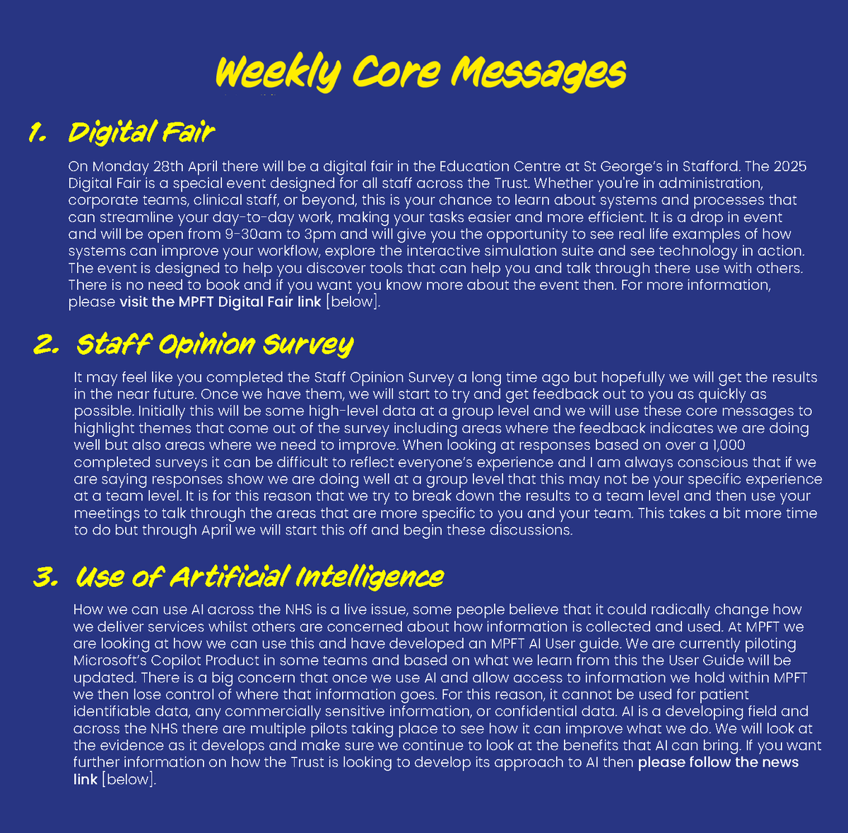 MpftSpecialist's tweet photo. Here are this week's #CoreMessages 👇 https://t.co/Wn0a6YSJEe