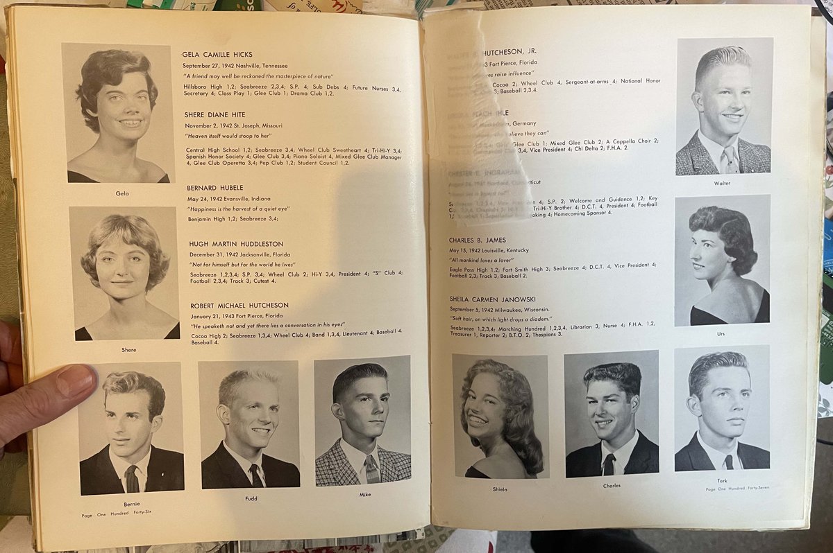 TheHiteReport's tweet photo. #ShereHite Step back to when poodle skirts, jukeboxes, and school spirit ruled the halls.
The Seabreeze High Sandcrab Yearbook (Daytona Beach, FL) is a time capsule of golden memories.
#HiteResearchFoundation
#TheHiteReport
#SweetMemories
#VintageHighSchool
#DaytonaNostalgia https://t.co/r9PgAgNfeQ