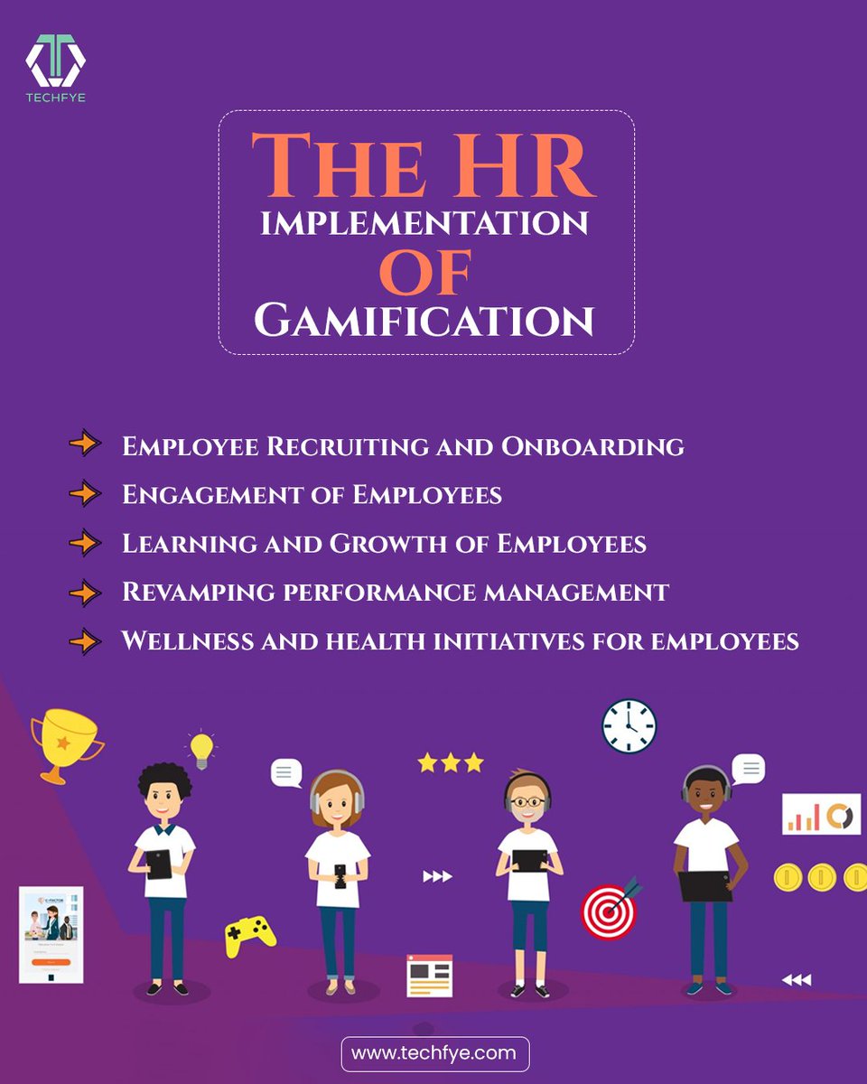Techfyeinit's tweet image. Utilizing gamification in HR aims to enhance employee engagement, and overall job satisfaction. Some examples of gamification's application in human resources are defined in this post.
#gamification #gamificationinhr #hrgamification #GamificationMarketing #gamificationoflearning