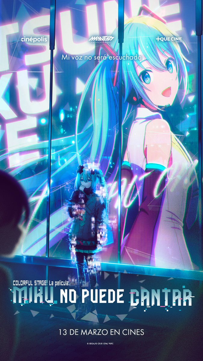 ¡Entradas para el cine! 🎁💝

🎟️ Tenemos 5 PASES DOBLES para ver #ColorfulStage La Película: Miku No Puede Cantar el 12 de marzo a las 6:30 PM en Cinépolis Universidad

✅ Para participar: RT y dinos con quién te gustaría ir

Solo para 🇲🇽 | <a href="/Cinepolis/">Cinépolis</a> <a href="/MasQueCineLatam/">Más Que Cine Latam</a>